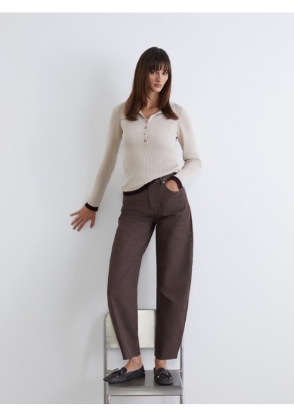 Baggy Fit Kadın Jean Pantolon