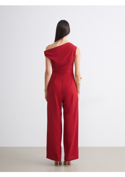 Kayık Yaka Büzgülü Kadın Tulum fırsatları