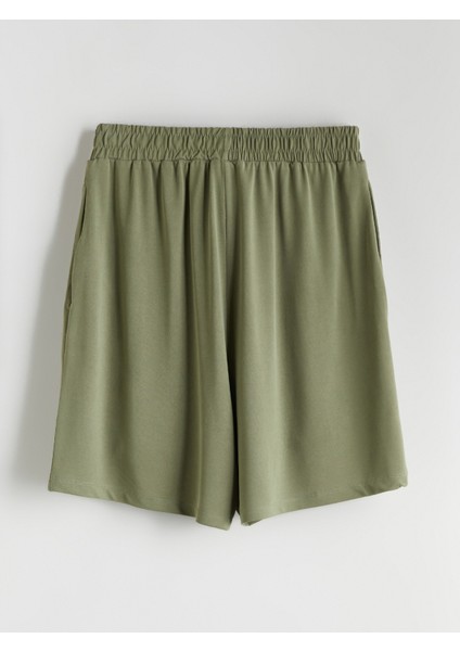 Beli Lastikli Kadın Şort