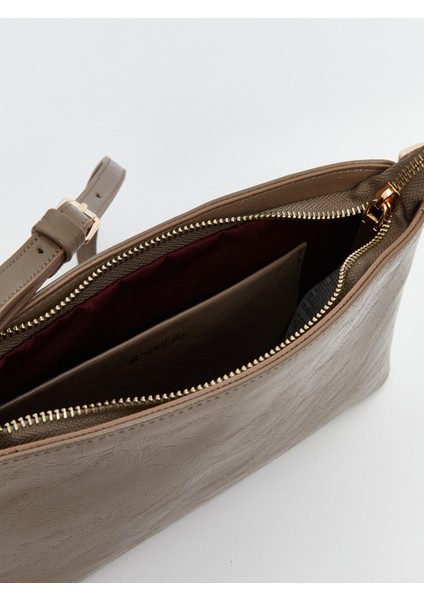 Deri Görünümlü Kadın Kol Çantası