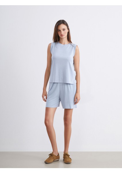 Beli Lastikli Kadın Şort