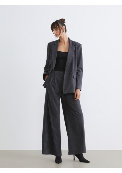 Geniş Paça Kadın Kadife Pantolon