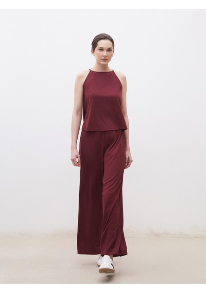 Beli Lastikli Dokulu Kadın Pantolon