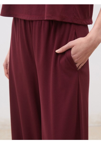 Beli Lastikli Dokulu Kadın Pantolon modelleri