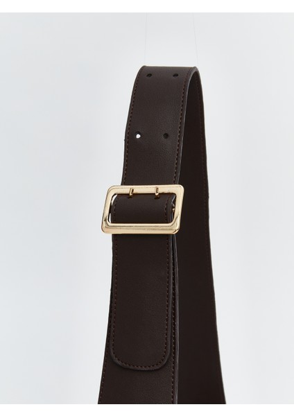 Deri Görünümlü Kadın Omuz Çantası