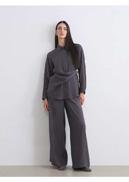 Beli Lastikli Modal Karışımlı Kadın Pantolon