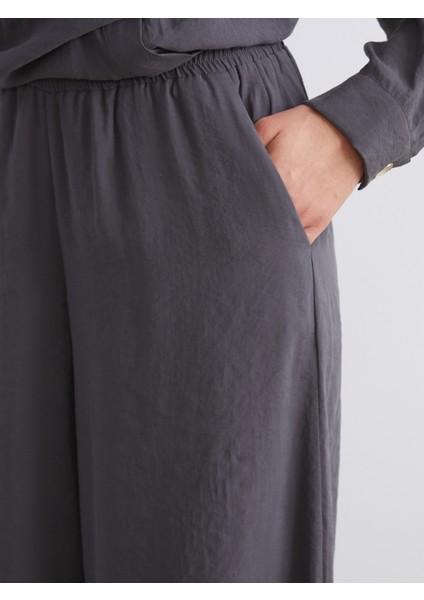 Beli Lastikli Modal Karışımlı Kadın Pantolon