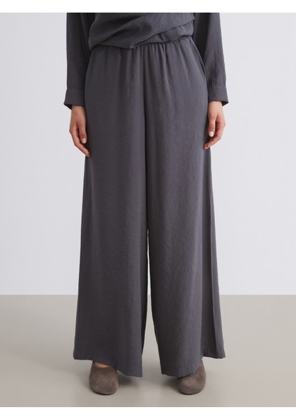 Beli Lastikli Modal Karışımlı Kadın Pantolon