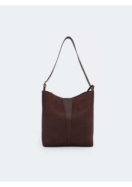 Süet Görünümlü Kadın Omuz Çantası ve Cüzdan fiyatları