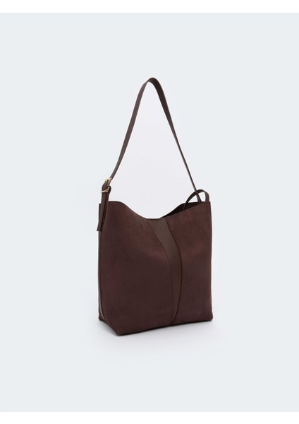 Süet Görünümlü Kadın Omuz Çantası ve Cüzdan modelleri