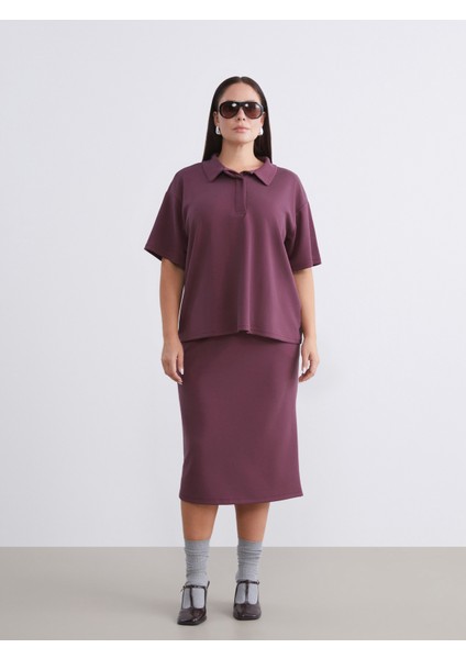 Büyük Beden Polo Yaka Kadın Tişört fiyatları