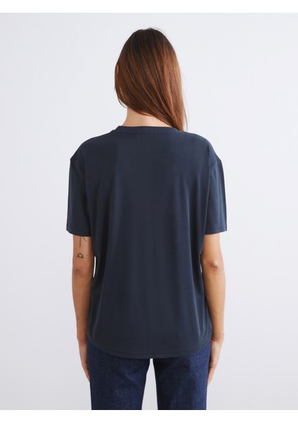 Bisiklet Yaka Modal Karışımlı Kadın Tişört 2'li