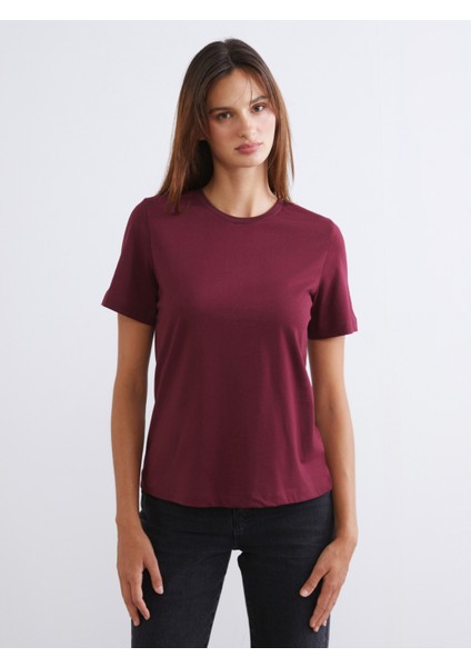 Bisiklet Yaka Kadın Tişört 2'li modelleri