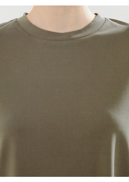 Bisiklet Yaka Modal Karışımlı Kadın Tişört modelleri