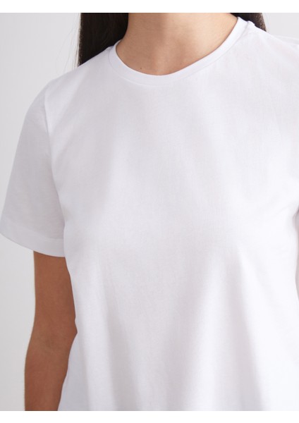 Bisiklet Yaka Kadın Tişört 2'li