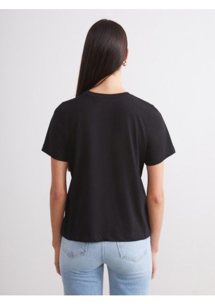 Bisiklet Yaka Kadın Tişört 2'li