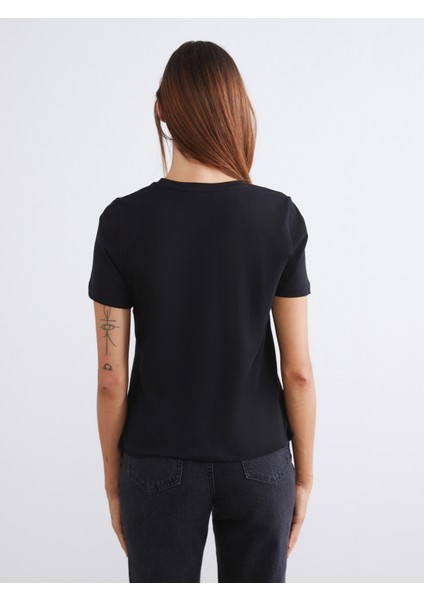 Bisiklet Yaka Kadın Tişört 2'li