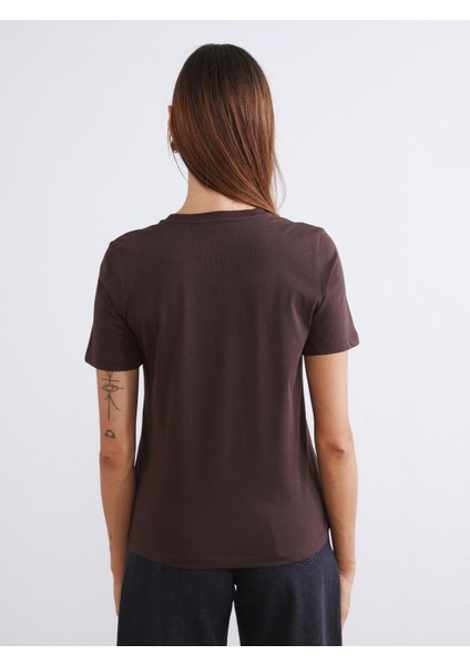 Bisiklet Yaka Kadın Tişört 2'li