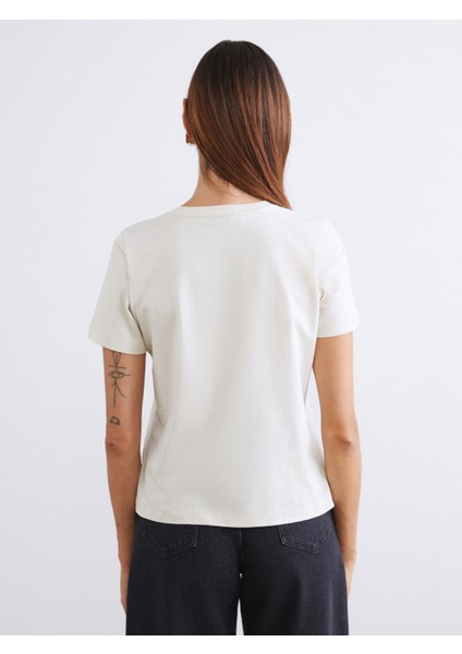 Bisiklet Yaka Kadın Tişört 2'li