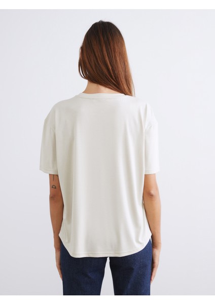 Bisiklet Yaka Modal Karışımlı Kadın Tişört 2'li