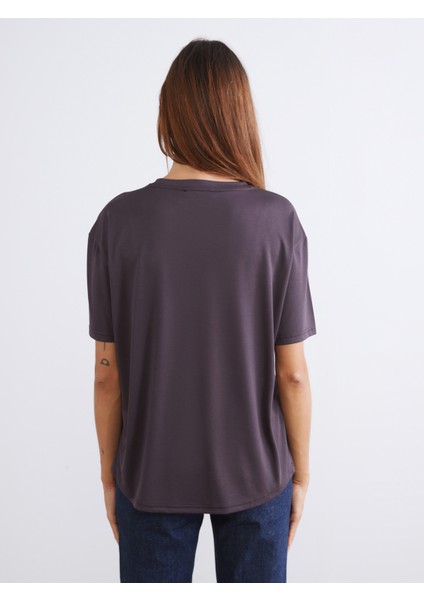 Bisiklet Yaka Modal Karışımlı Kadın Tişört 2'li