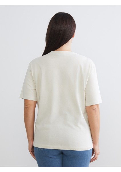 Büyük Beden Baskılı Kadın Tişört 2'li