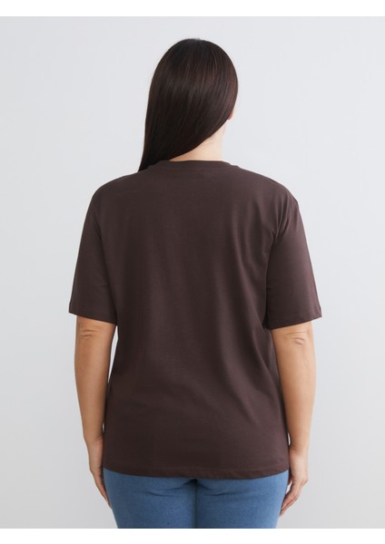 Büyük Beden Baskılı Kadın Tişört 2'li