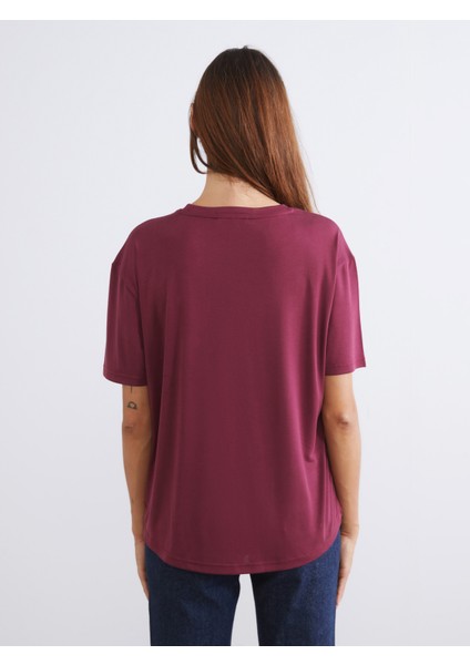 Bisiklet Yaka Modal Karışımlı Kadın Tişört 2'li