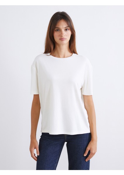 Bisiklet Yaka Modal Karışımlı Kadın Tişört 2'li fiyatları