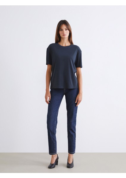 Bisiklet Yaka Modal Karışımlı Kadın Tişört 2'li fırsatları