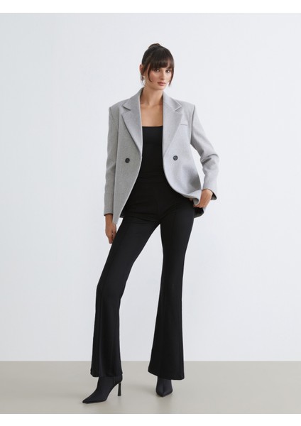 Yüksek Bel Ispanyol Paça Kadın Pantolon