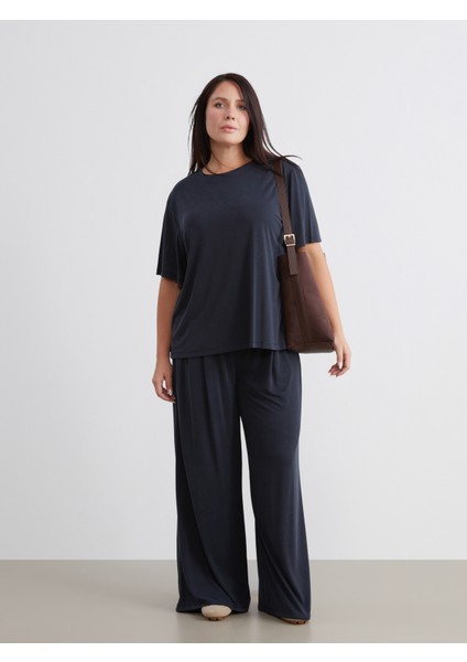 Büyük Beden Modal Karışımlı Kadın Tişört fiyatları