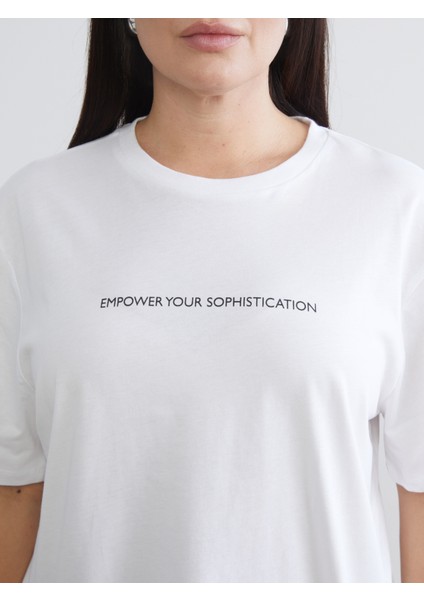 Büyük Beden Baskılı Kadın Tişört 2'li