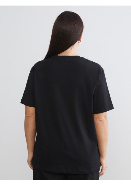 Büyük Beden Baskılı Kadın Tişört 2'li