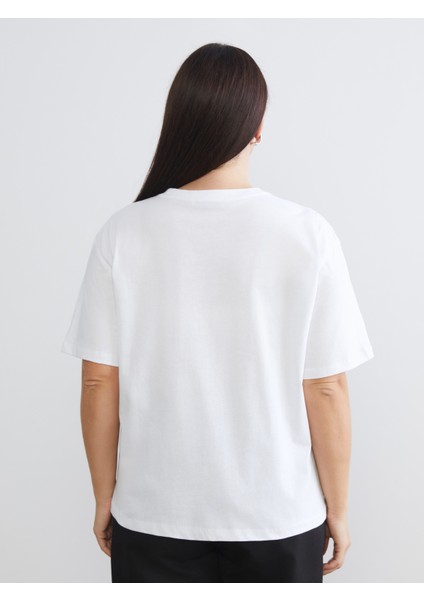 Büyük Beden Baskılı Kadın Tişört 2'li