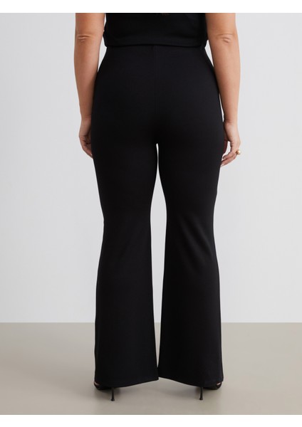 Büyük Beden Dar Fit Ispanyol Paça Kadın Pantolon fırsatları