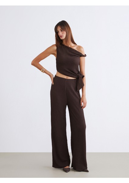 Beli Lastikli Dokulu Kadın Pantolon