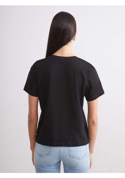 Bisiklet Yaka Kadın Tişört 2'li