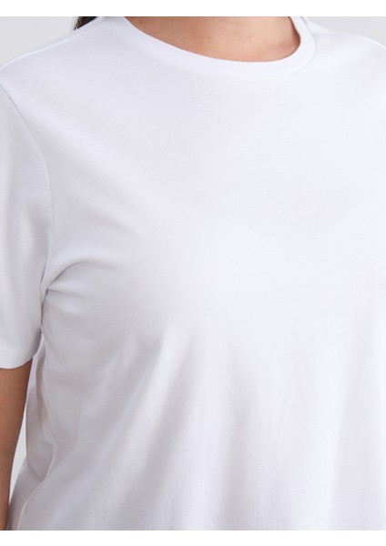 Büyük Beden Bisiklet Yaka Kadın Tişört 2'li indirimleri