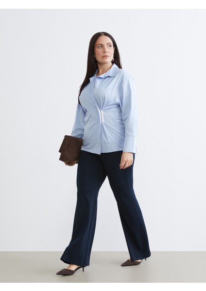 Büyük Beden Ispanyol Paça Kadın Pantolon