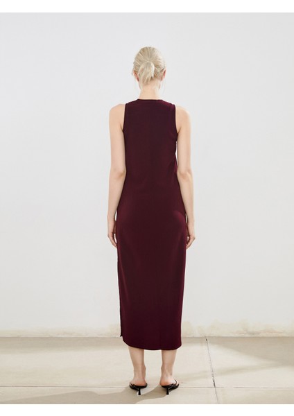 V Yaka Dokulu Kuşaklı Elbise fırsatları