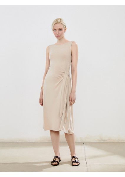 Bisiklet Yaka Büzgülü Elbise fiyatları