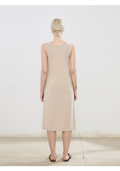 Bisiklet Yaka Büzgülü Elbise