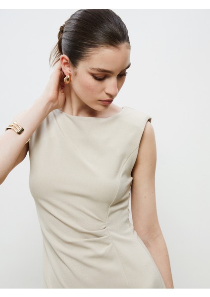 Bisiklet Yaka Büzgülü Elbise fiyatları