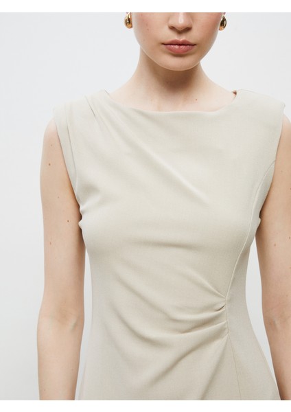 Bisiklet Yaka Büzgülü Elbise modelleri