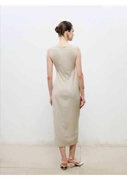 Bisiklet Yaka Büzgülü Elbise fırsatları