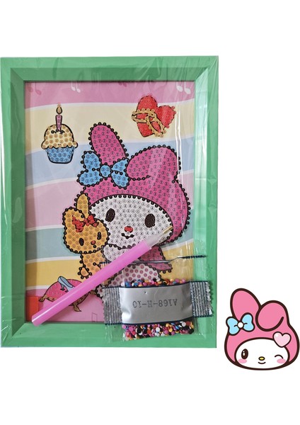 Sanrio My Melody Elmas Mozaik Seti Çerçeveli – Dıy Kendin Yap Hobi Boyama