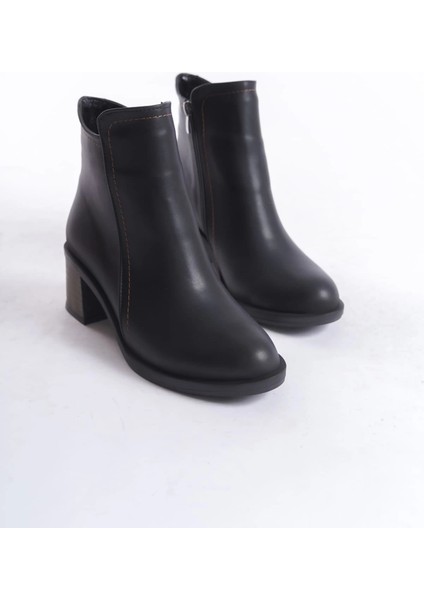 Larıssa Fermuarlı Ortopedik Taban Topuklu Kadın Bot Cst - Siyah indirimleri