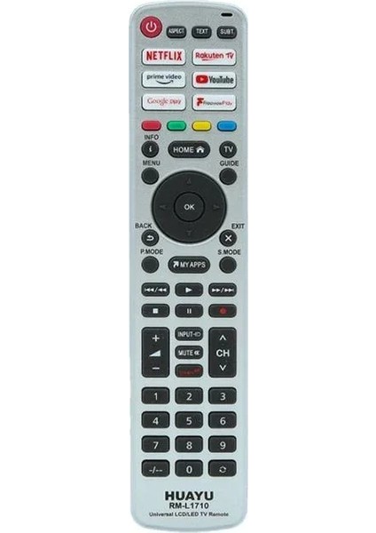 RM-L1710 Unıversal Netflıx-Prıme Vıdeo-Youtube-Rakuten Tv-Google Play Tuşlu LCD LED Tv Kumandası