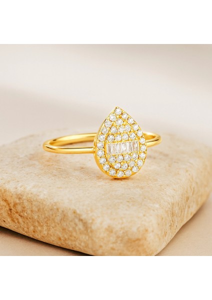 14 Ayar Altın Baget Yüzük, Minimalist Altın Alyans, Zarif Nişan Yüzüğü